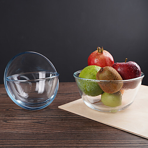 bb home Glass Borosilicate Mixing Bowl Set, 3 pcs (800 ml + 1.05 l + 1.6 l) Dishwasher Safe