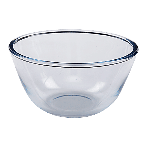 bb home Glass Borosilicate Mixing Bowl Set, 3 pcs (800 ml + 1.05 l + 1.6 l) Dishwasher Safe