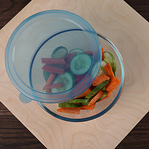 BB Home Borosilicate Glass Mixing Bowl With Lid, 1.05 L  