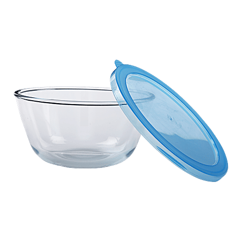 BB Home Borosilicate Glass Mixing Bowl With Lid, 1.05 L  