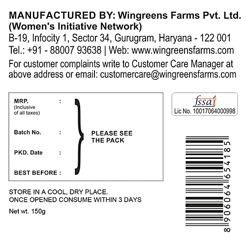 Wingreens Farms Naan Chips - Tez Tandoori, 150 g  Baked Not Fried