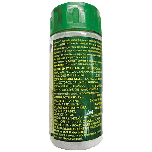 So Sweet Stevia Powder, 100 g Bottle 