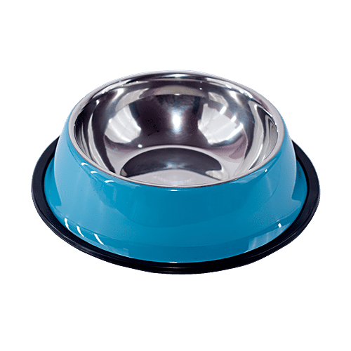 DP Pet SS Food Bowl - Round, Medium, Assorted Colour, BB1521, 1 pc  