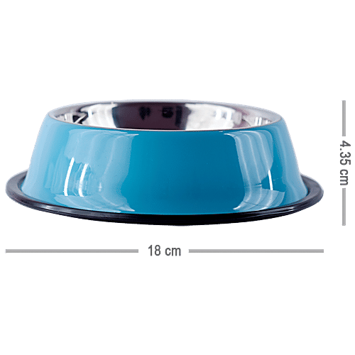 DP Pet SS Food Bowl - Round, Medium, Assorted Colour, BB1521, 1 pc  