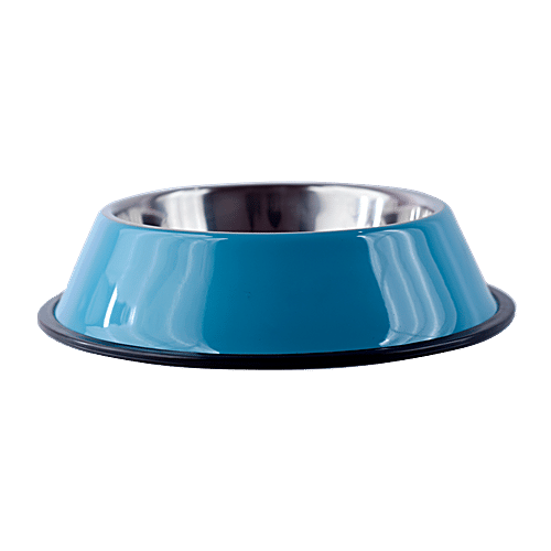 DP Pet Stainless Steel Food Bowl - Round, Big, Assorted Colour, BB1521A, 1 pc  