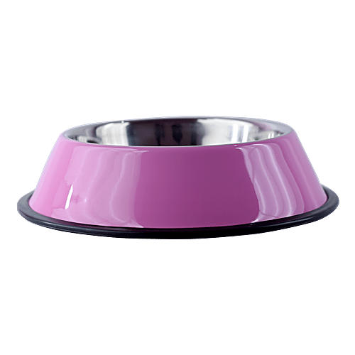 DP Pet Stainless Steel Food Bowl - Round, Big, Assorted Colour, BB1521A, 1 pc  