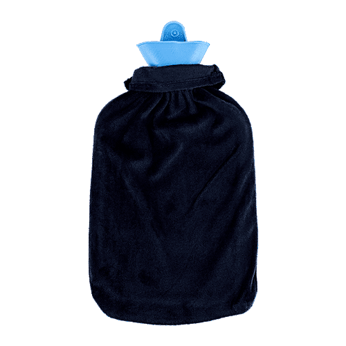 DP Premium Classic Rubber Hot/ Cold Water Bag With Soft Fleece / Velvet Cover, BB1547, 1 pc