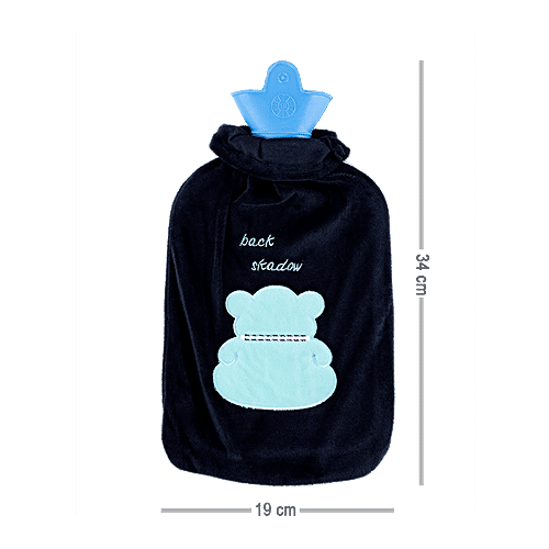 DP Premium Classic Rubber Hot/ Cold Water Bag With Soft Fleece / Velvet Cover, BB1547, 1 pc