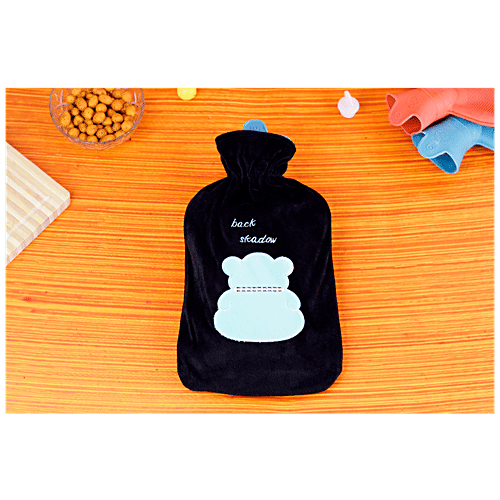 DP Premium Classic Rubber Hot/ Cold Water Bag With Soft Fleece / Velvet Cover, BB1547, 1 pc