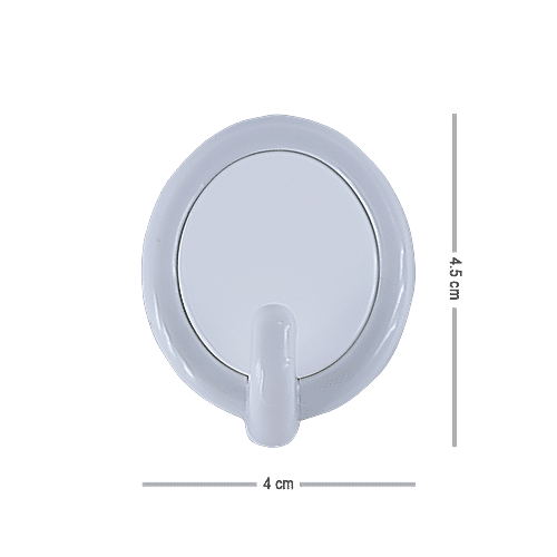 bb home Plastic Hook - Self Adhesive/Stickable, Round Shape, 3 pcs For Multipurpose Use