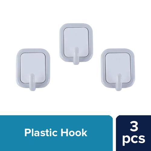 Buy BB Home Plastic Hook - Self Adhesive/Stickable, Square Shape