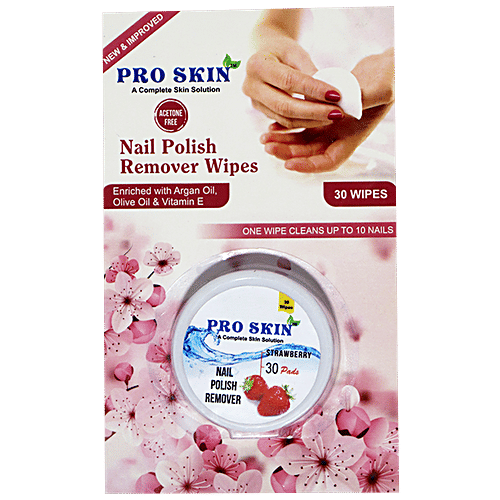Buy Pro Skin Nail Polish Remover Wipes Strawberry Online at Best