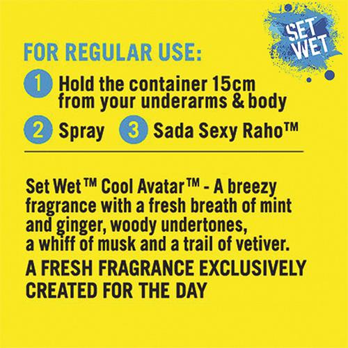 Set Wet Cool, Action & Allure Avatar Deodorant Spray Perfume For Men, 450 ml  