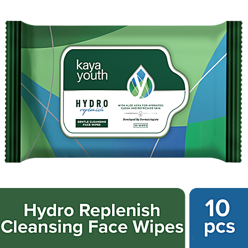 Buy Kaya Youth Hydro Replenish Gentle Cleansing Wet Face Wipes Online