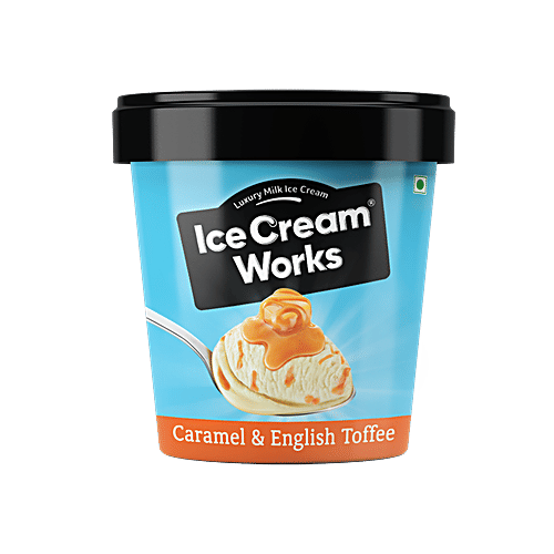 Buy Ice Cream Works Caramel & English Toffee Ice Cream Luxury Milk