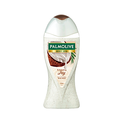 Palmolive Coconut & Jojoba Body Wash, 250 ml Body Spa, Exfoliating Joy, pH Balanced, Parabens & Silicone Free