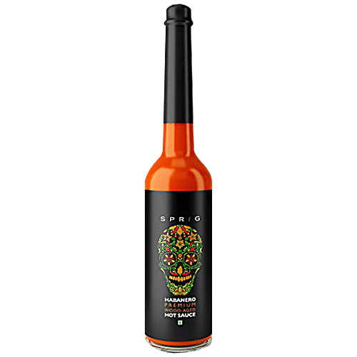 Sprig Wood- Aged Habanero Hot Sauce - Premium Gourmet Condiment, Flavourful, 100 g  No Trans Fat