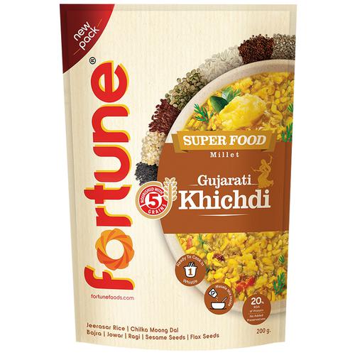 Fortune  Super Food Millet Gujarati Khichdi - Ready To Cook, Rich In Protein, 200 g Pouch No Added Preservatives