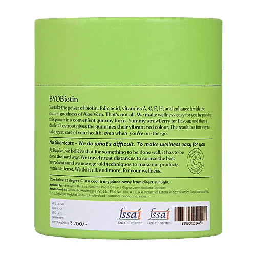 Kapiva Ayurveda Biotin With Aloe Vera Gummies, 10 pcs Tin 