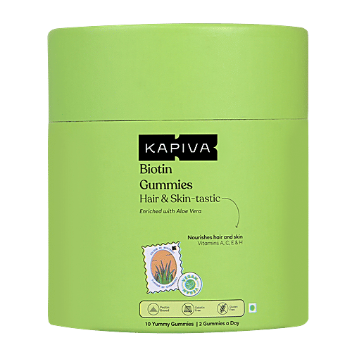 Kapiva Ayurveda Biotin With Aloe Vera Gummies, 10 pcs Tin 