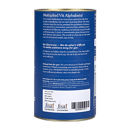 Kapiva Ayurveda Multivitamin Gummies - For Kids & Adults, 30 pcs Tin 
