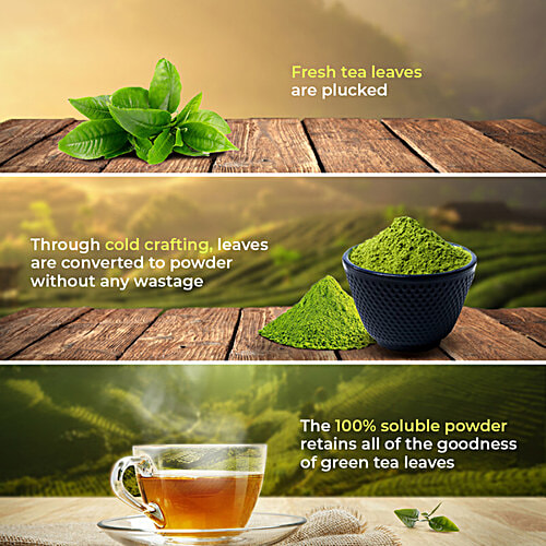 Sprig Tea TE.A Green Tea & Moroccan Mint - Fully Soluble, Improves Blood Flow, 15 g (25 Sachets x 0.6 g each) 