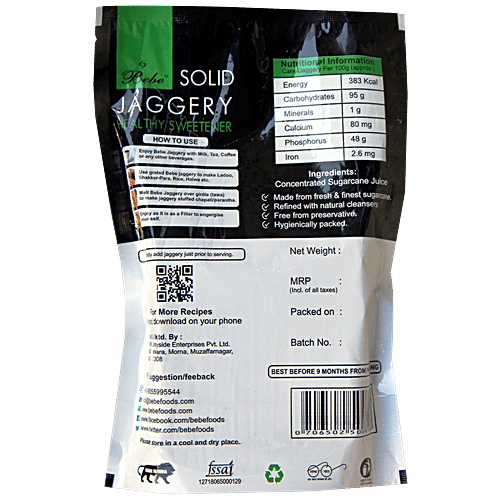 Bebe Solid Jaggery, 400 g  