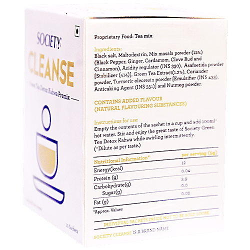 Society Cleanse Green Tea Detox Kahwa Premix, 50 g