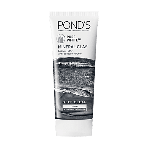 Ponds Pure White Mineral Clay Anti Pollution Purity Face Wash Foam, 90 g  