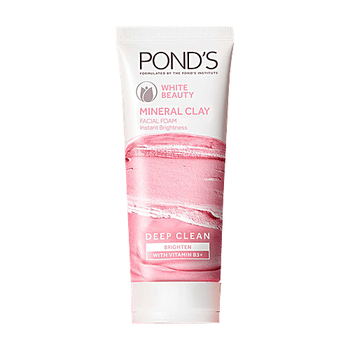 Ponds White Beauty Mineral Clay Instant Brightness Face Wash Foam, 40 g  
