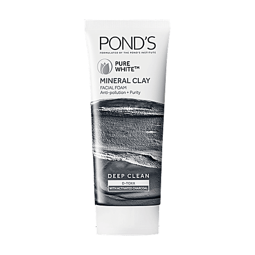 Ponds Pure White Mineral Clay Anti Pollution Purity Face Wash Foam, 40 g  