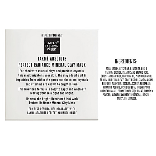 Lakme Absolute Perfect Radiance Mineral Clay Mask, 50 g  