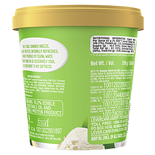 Buy kwality walls Tender Coconut Frozen Dessert Online at Best Price of