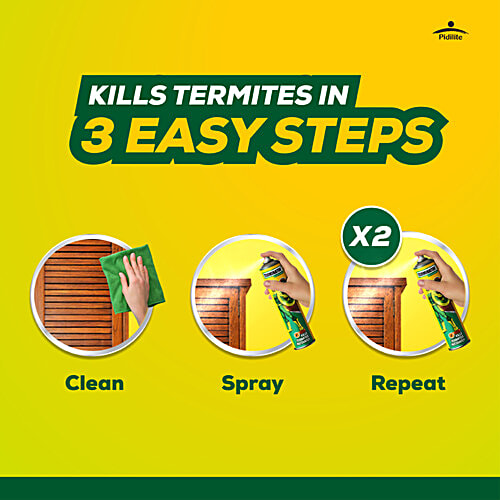 Terminator Termite Killer Spray - Borer, Insect Repellant, Eco-Friendly, For Home, Kitchen & Wood Preservative, 320 ml  Insta Kill Formula