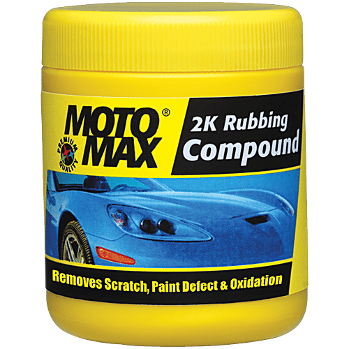 Motomax 2K Rubbing Compound - Removes Scratches, Paint Defect & Oxidation From Cars, Bikes, 200 g  Longer effect