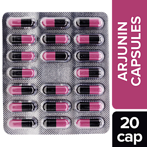 Charak ARJUNIN Capsules -The Cardiac Tonic, 20 Capsules  