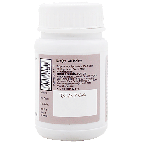 Charak CALCURY Tablets - Flushes Out Calculi & Prevents Recurrence, 40 Tablets Bottle 