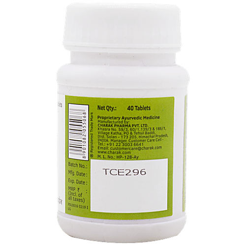 Charak CEPHAGRAINE Tablets - The Natural Therapy For Sinusitis & Migraine, 40 Tablets Plastic container 