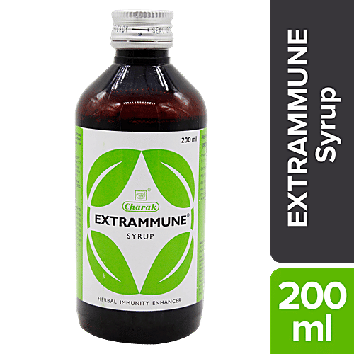 Charak EXTRAMMUNE Syrup - A Natural Bodyguard To Boost Immunity, 200 ml Bottle 
