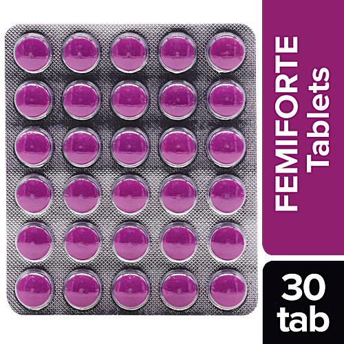 Charak FEMIFORTE Tablets - A Safe & Effective Approach For Leucorrhoea, 30 Tablets Blister pack 