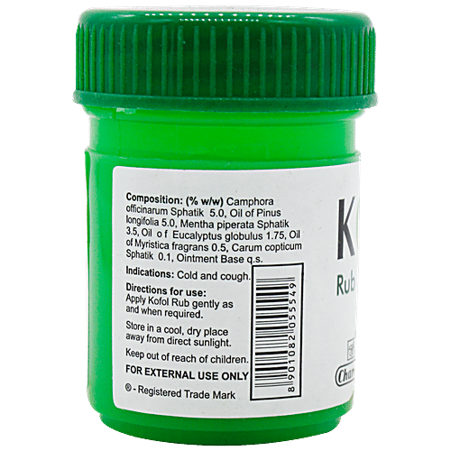 Charak Kofol Rub - A Natural Remedy To Relieve Cold, 25 ml Pet Bottle 