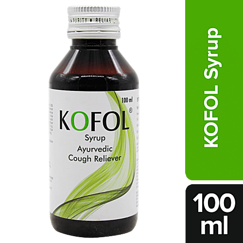 Charak KOFOL Syrup - A Natural Remedy To Relieve Cough, 100 ml Plastic bottle 