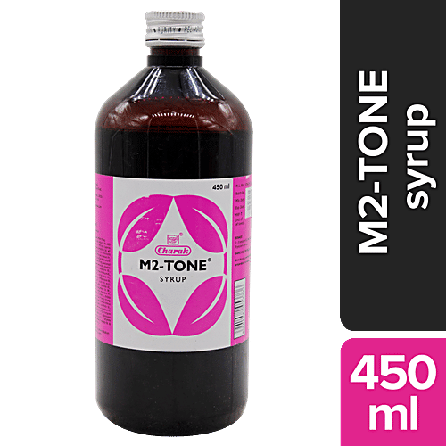 Charak M2-TONE Syrup - For A Balanced Menstrual Period, 450 ml Bottle 