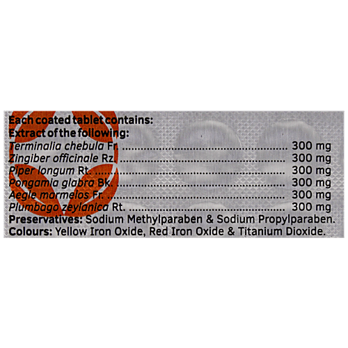 Charak OJUS Tablets - Relieves Bloated Feeling & Stomach Discomfort, 30 Tablets Blister pack 