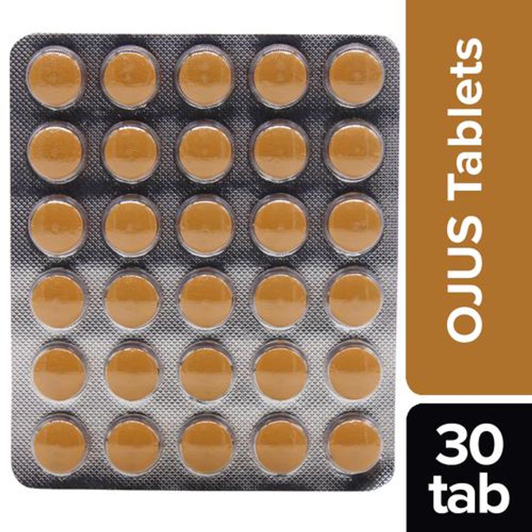Charak OJUS Tablets - Relieves Bloated Feeling & Stomach Discomfort, 30 Tablets Blister pack