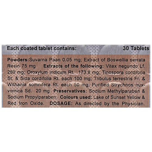 Charak Ostolief Tablets - An Effective Chondro-Protective & Anti-osteoarthritic Solution, 30 Tablets Blister pack 