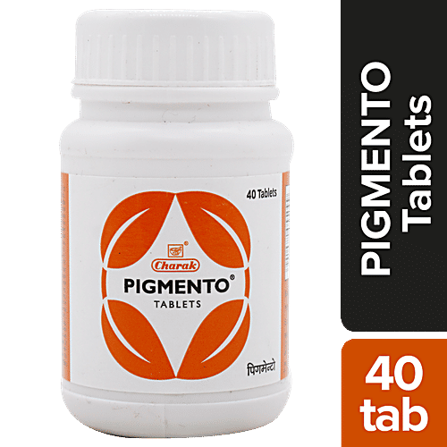 Charak PIGMENTO Tablets - A Natural Therapy For Vitiligo, 40 Tablets Bottle 