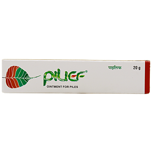 Charak Pilief Ointment - A Topical Formulation To Treat & Prevent Piles, 20 g Tube 