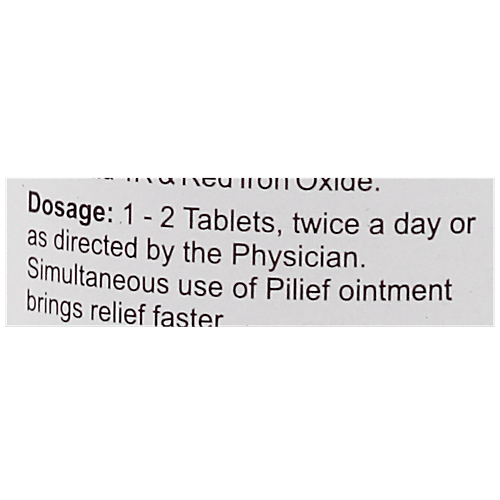 Charak PILIEF Tablets - A Herbal Therapy To Treat & Prevent Piles, 40 Tablets Plastic container 