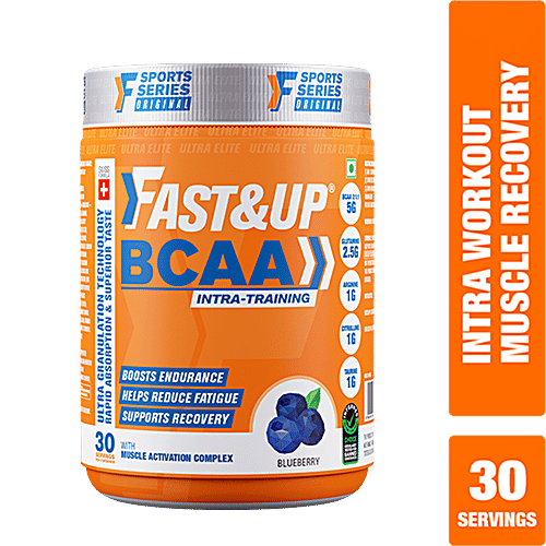 Buy Fast&Up BCAA Intra Training With Muscle Activation Complex Blueberry Flavour Online at